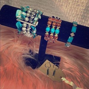 Teal and Turquoise Colored Jewelry Lot